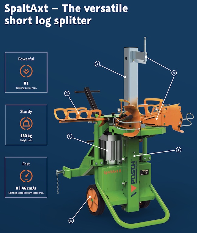 Posch SpaltAxt - the versatile short log splitter